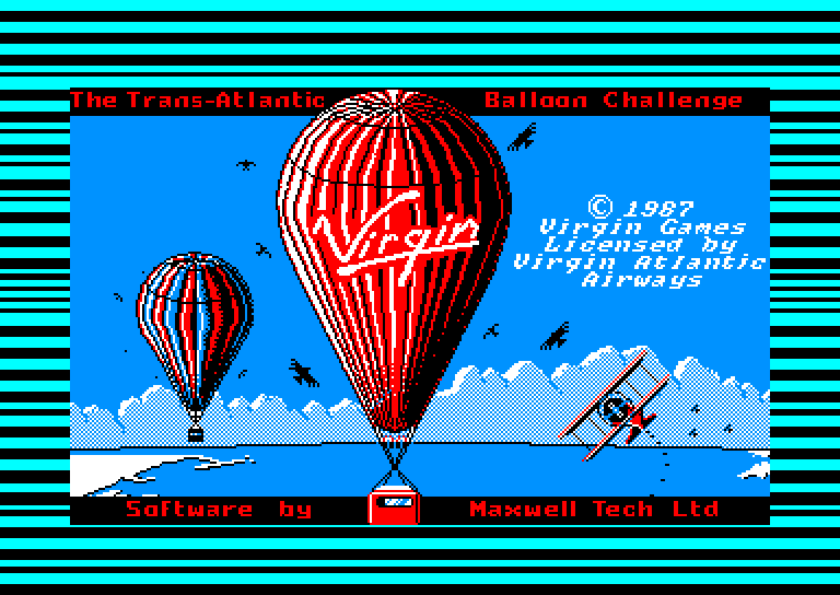 screenshot of the Amstrad CPC game Trans-Atlantic Balloon Challenge (the) by GameBase CPC