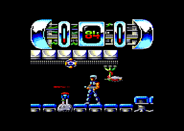 screenshot of the Amstrad CPC game Trantor The Last Stormtrooper by GameBase CPC