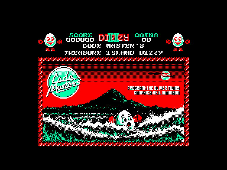 screenshot of the Amstrad CPC game Dizzy II - Treasure Island Dizzy by GameBase CPC