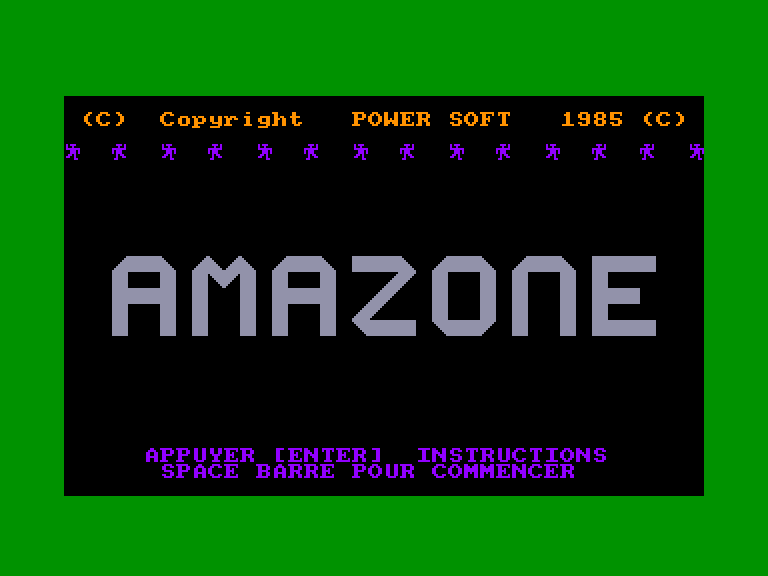 screenshot of the Amstrad CPC game Trésor de l'amazone (le) by GameBase CPC