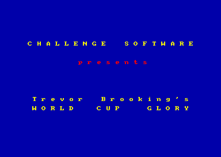 screenshot of the Amstrad CPC game Trevor brooking's world cup glory by GameBase CPC