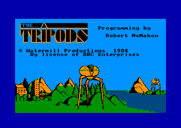 screenshot of the Amstrad CPC game Tripods (the) by GameBase CPC