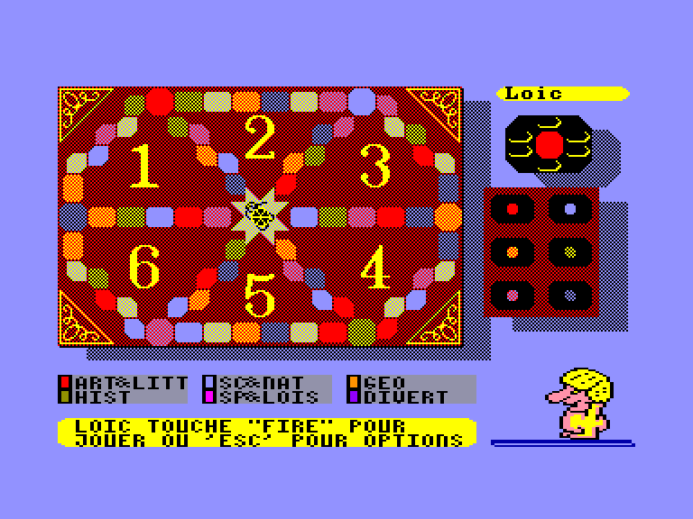 screenshot of the Amstrad CPC game Trivial Pursuit - L'Edition de Noel by GameBase CPC