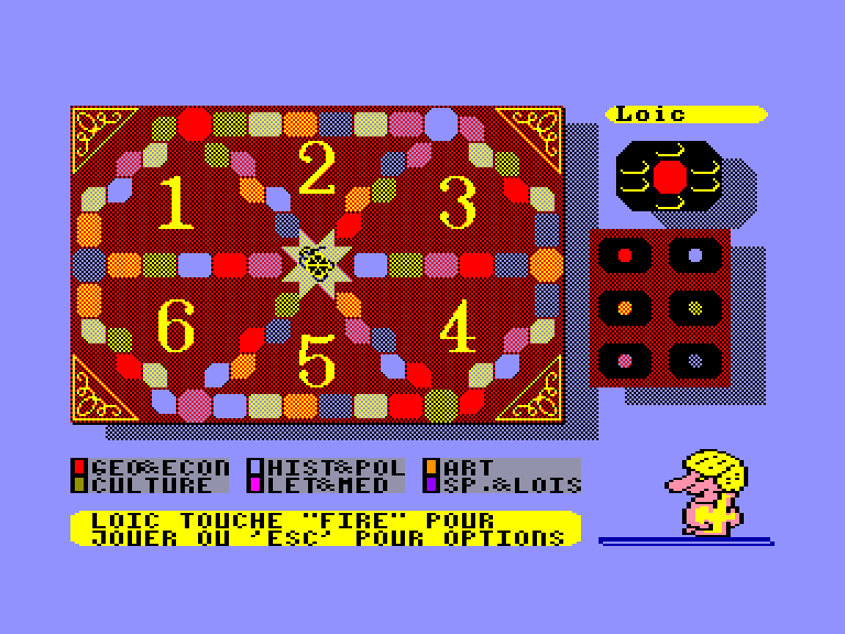 screenshot of the Amstrad CPC game Trivial Pursuit  - Edition Revolution by GameBase CPC