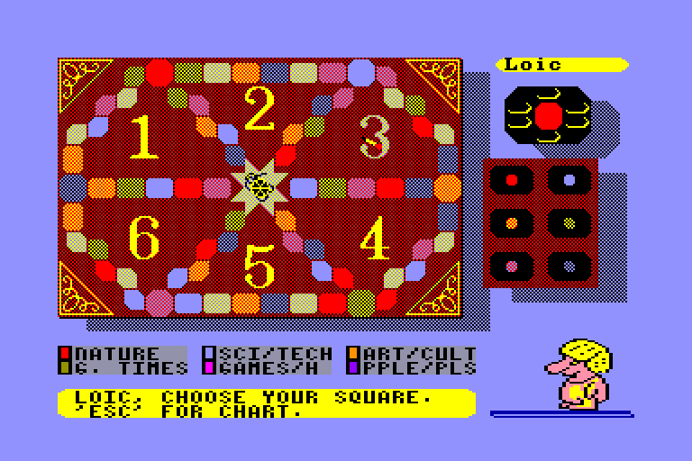 screenshot of the Amstrad CPC game Trivial Pursuit - Young Players Edition by GameBase CPC