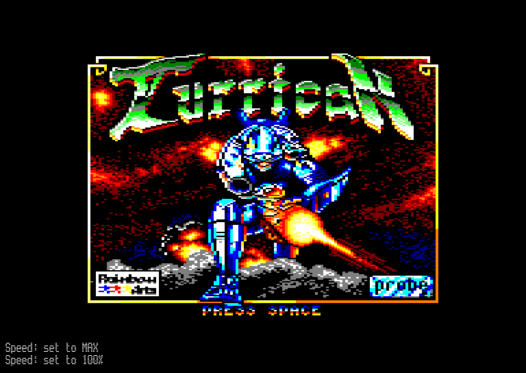 screenshot of the Amstrad CPC game Turrican by GameBase CPC