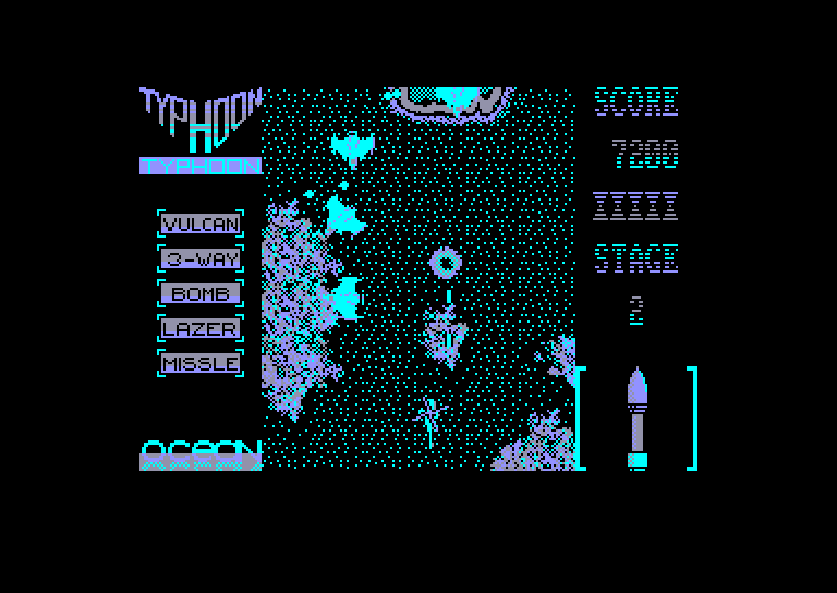 screenshot of the Amstrad CPC game Typhoon by GameBase CPC