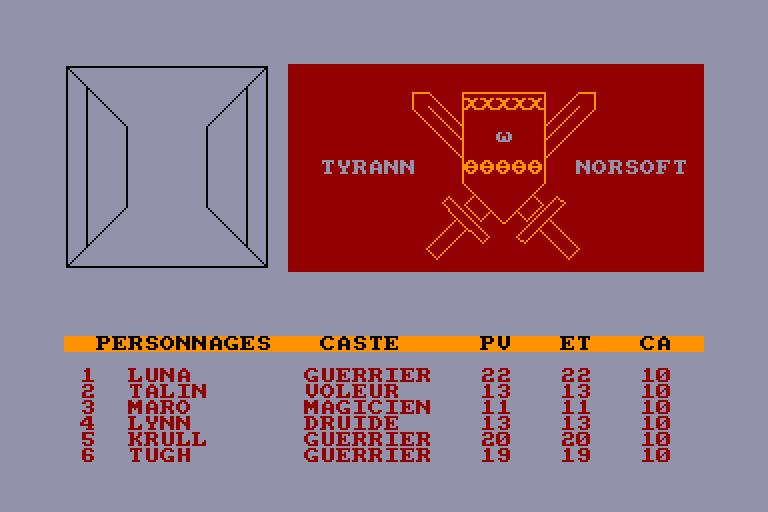 screenshot of the Amstrad CPC game Tyrann by GameBase CPC