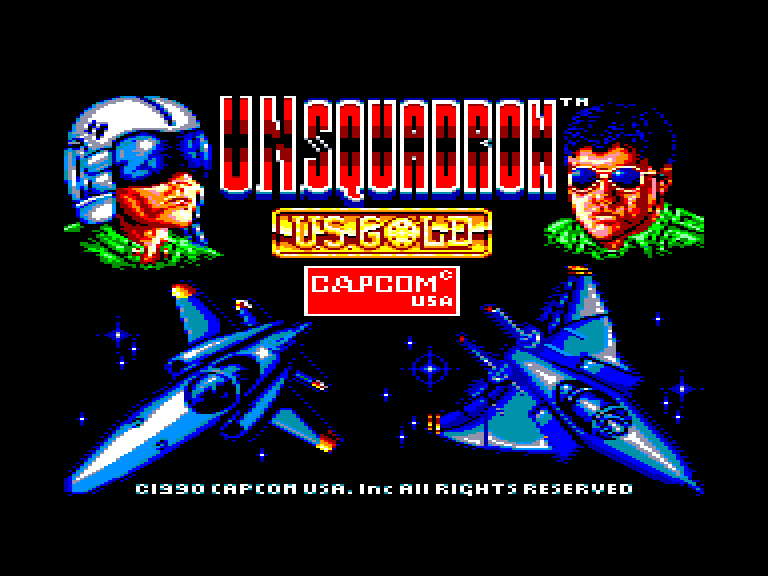 screenshot of the Amstrad CPC game U.N. Squadron by GameBase CPC