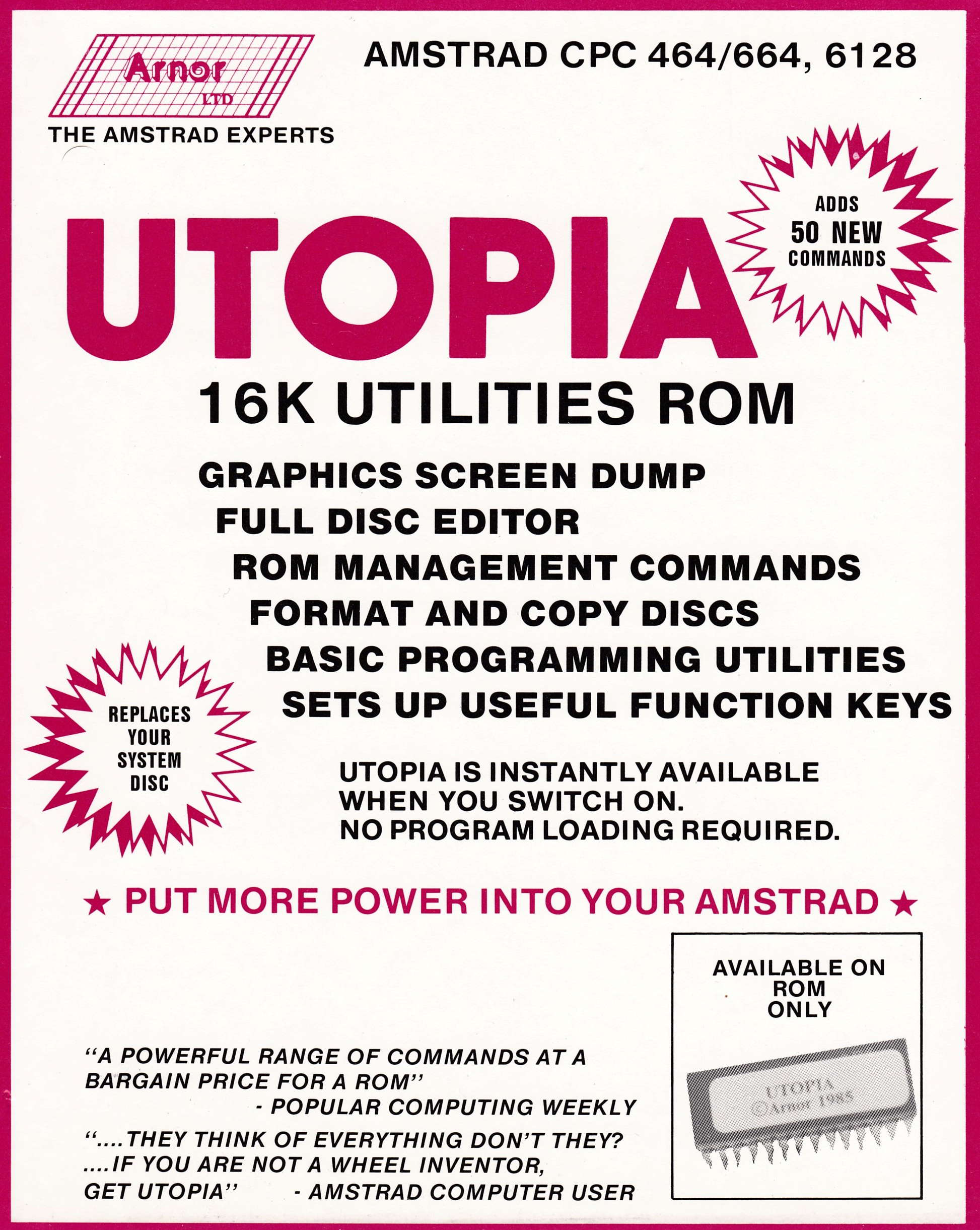 cover of the Amstrad CPC game Utopia  by GameBase CPC