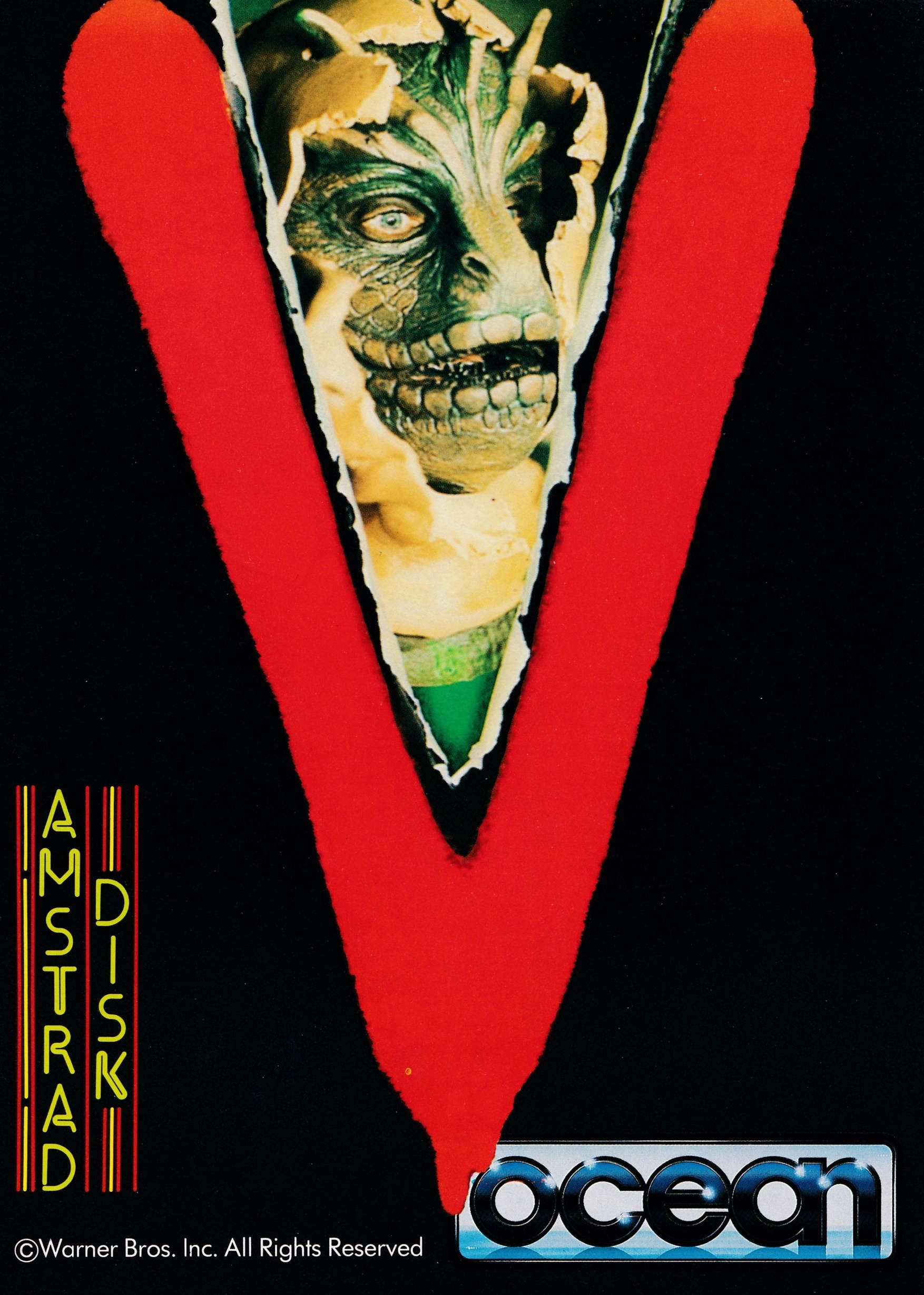 screenshot of the Amstrad CPC game V by GameBase CPC