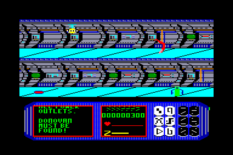 screenshot of the Amstrad CPC game V by GameBase CPC