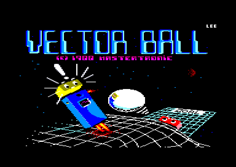 screenshot of the Amstrad CPC game Vector ball by GameBase CPC