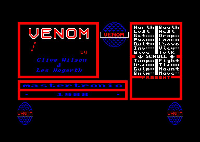 screenshot of the Amstrad CPC game Venom by GameBase CPC