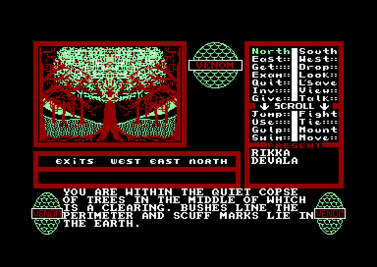 screenshot of the Amstrad CPC game Venom by GameBase CPC