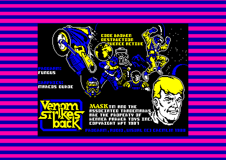 screenshot of the Amstrad CPC game Venom Strikes Back by GameBase CPC