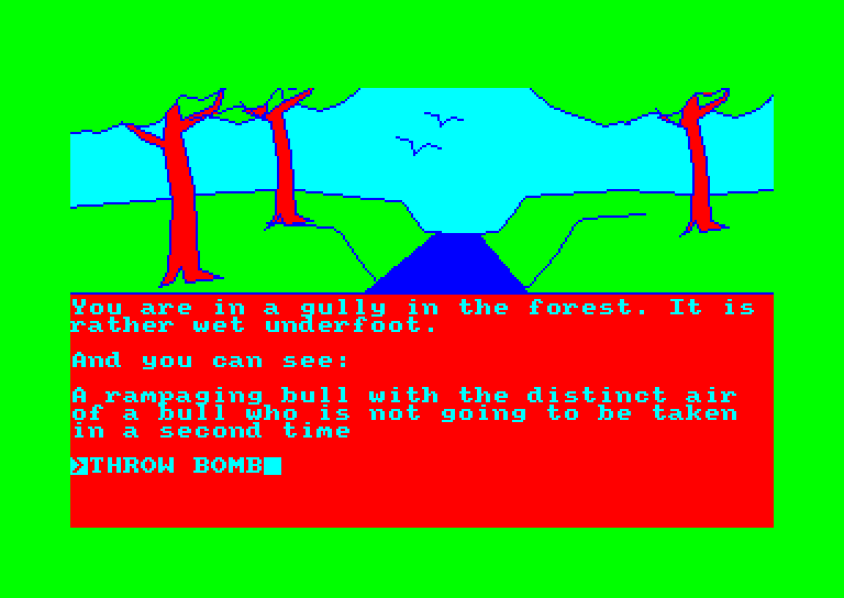 screenshot of the Amstrad CPC game Very big cave adventure (the) by GameBase CPC