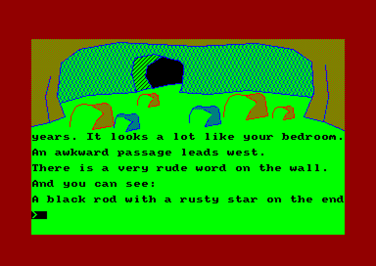 screenshot of the Amstrad CPC game Very big cave adventure (the) by GameBase CPC