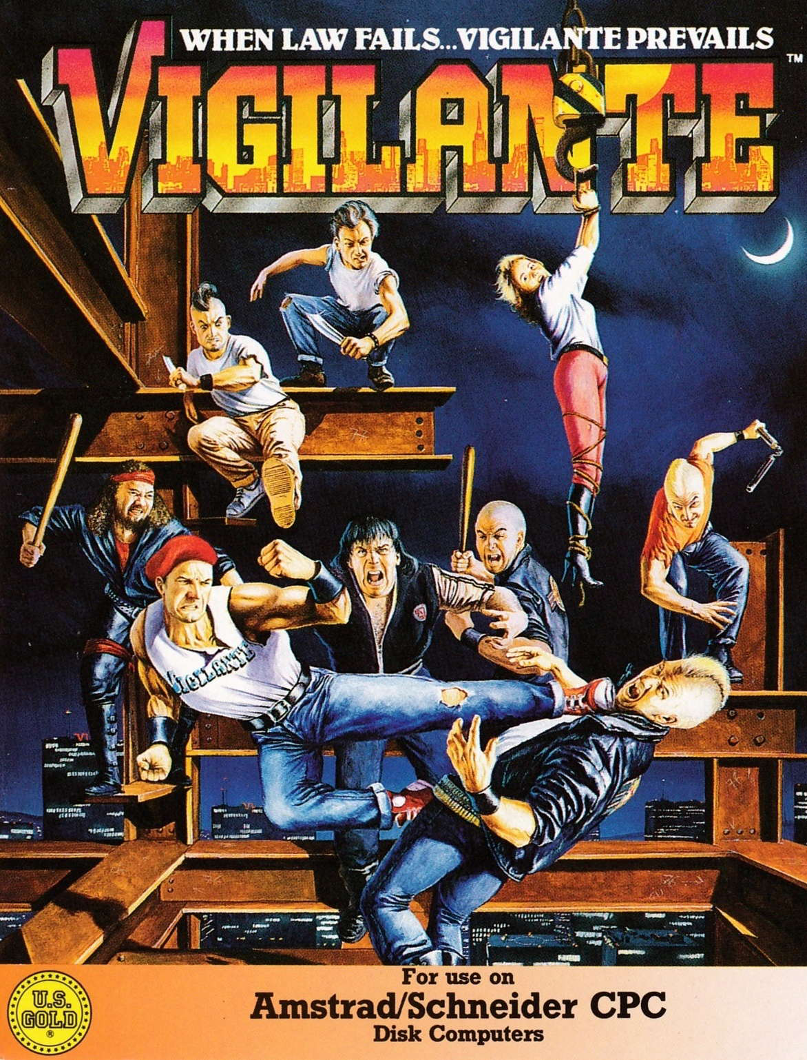 screenshot of the Amstrad CPC game Vigilante by GameBase CPC