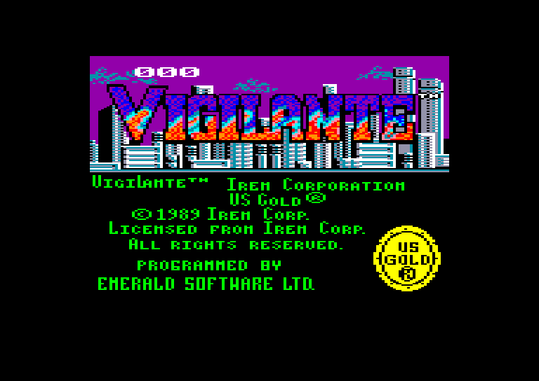 screenshot of the Amstrad CPC game Vigilante by GameBase CPC