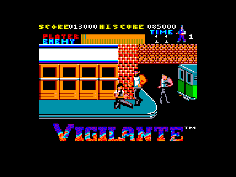 screenshot of the Amstrad CPC game Vigilante by GameBase CPC