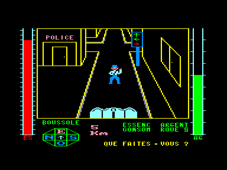 screenshot of the Amstrad CPC game Ville infernale (la) by GameBase CPC