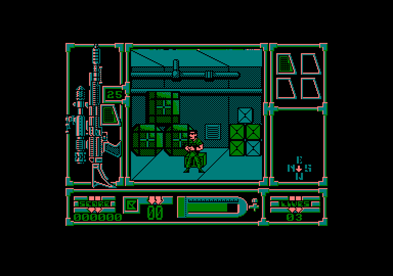 screenshot of the Amstrad CPC game Vindicator (the) by GameBase CPC