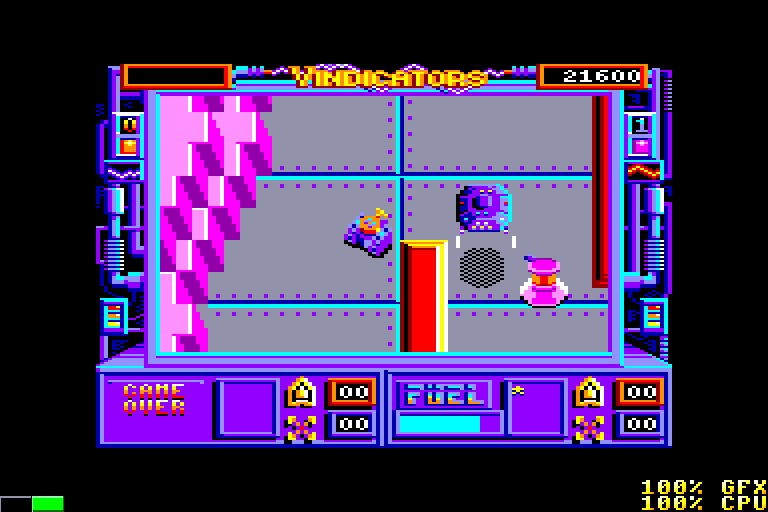 screenshot of the Amstrad CPC game Vindicators by GameBase CPC