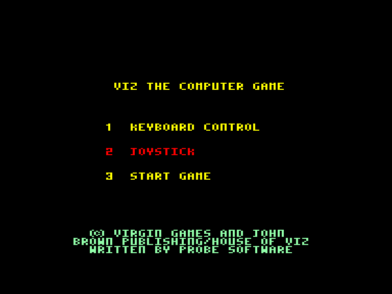 screenshot of the Amstrad CPC game Viz the Computer Game by GameBase CPC