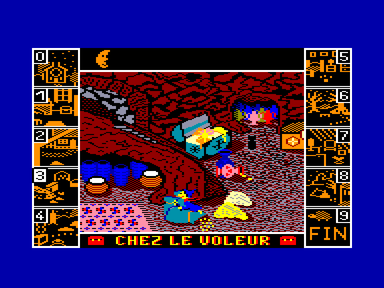 screenshot of the Amstrad CPC game Abracadabra et les voleurs de temps by GameBase CPC