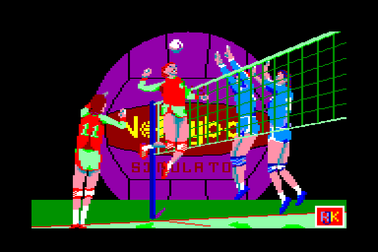 screenshot of the Amstrad CPC game Volleyball simulator (the) by GameBase CPC