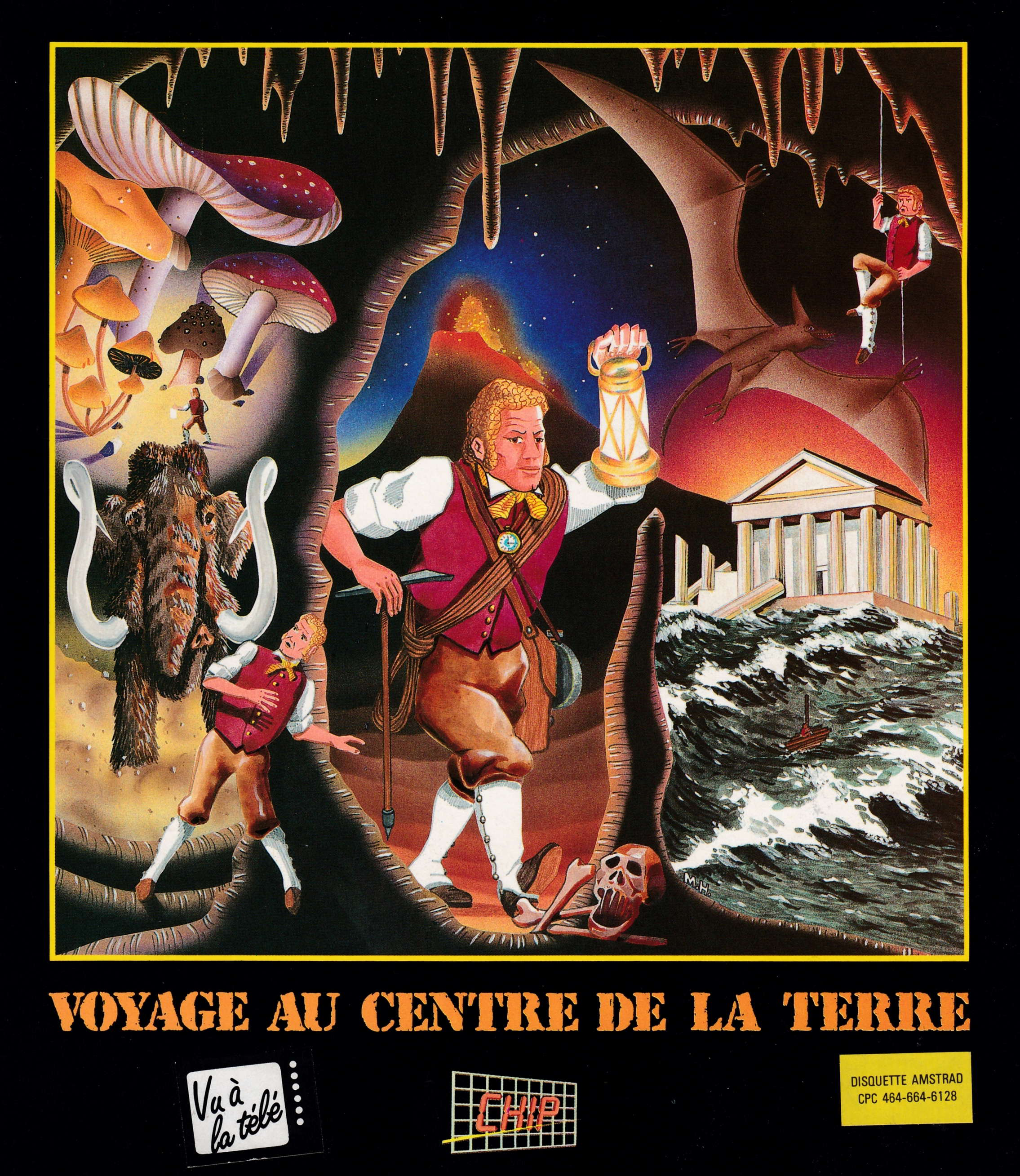 screenshot of the Amstrad CPC game Voyage au centre de la terre by GameBase CPC