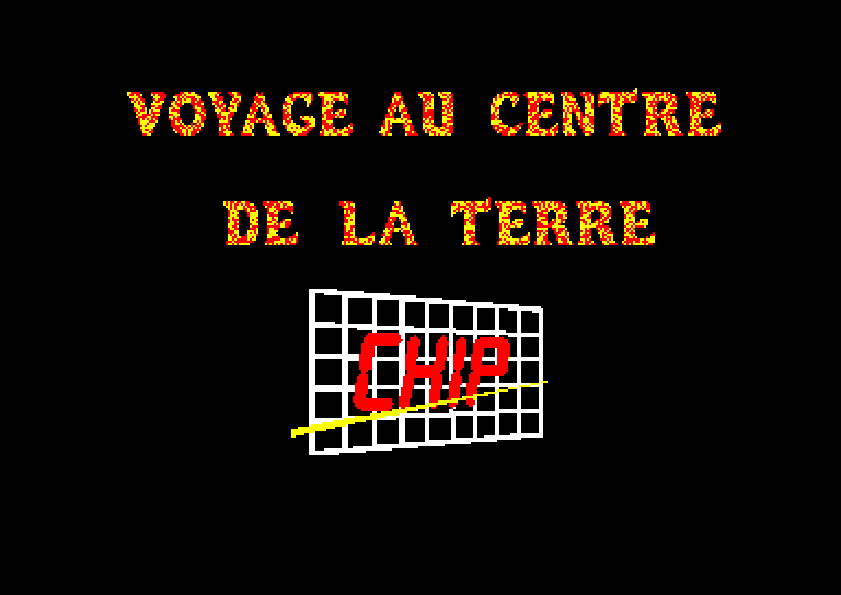screenshot of the Amstrad CPC game Voyage au centre de la terre by GameBase CPC