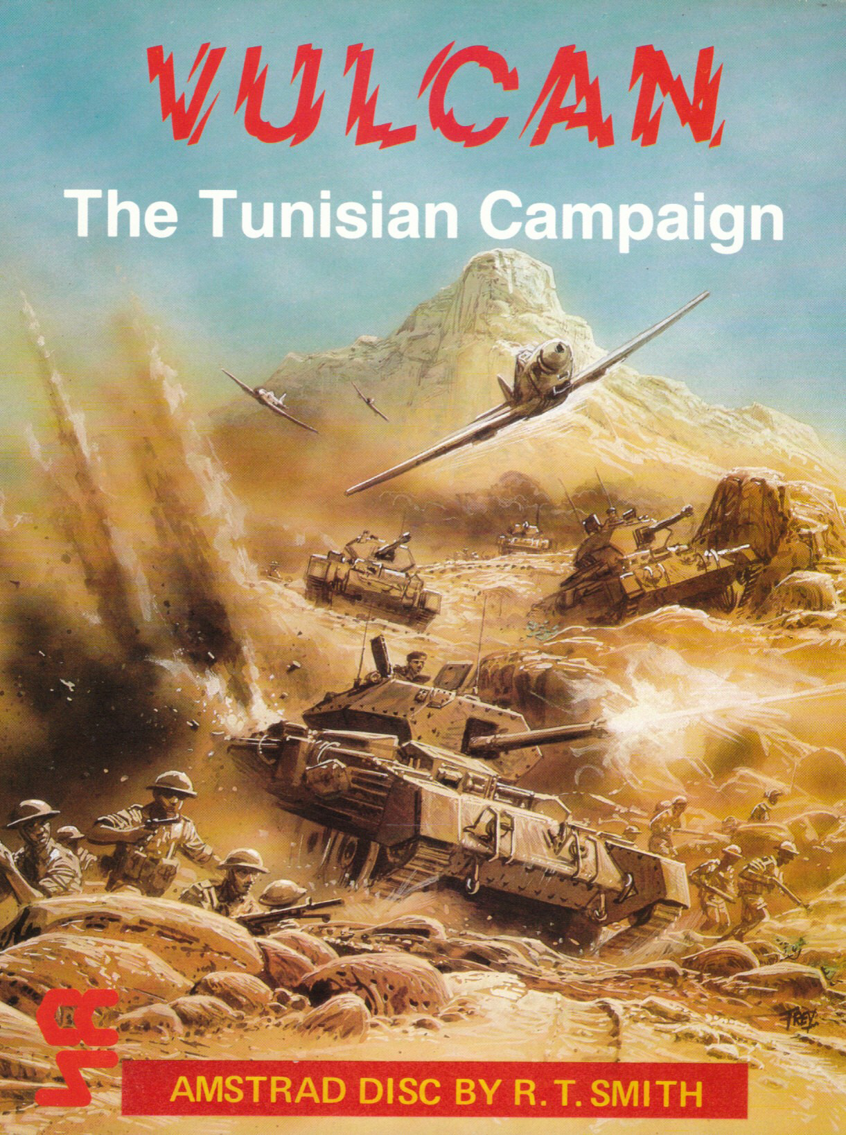 screenshot of the Amstrad CPC game Vulcan - the Tunisian Campaign by GameBase CPC