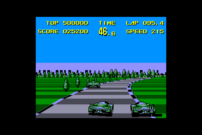 screenshot of the Amstrad CPC game Wec Le Mans by GameBase CPC
