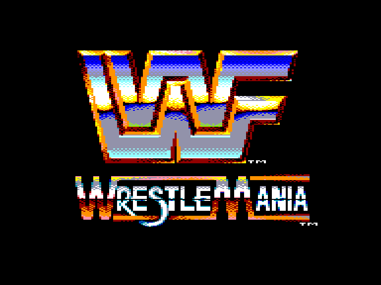 screenshot of the Amstrad CPC game WWF Wrestlemania by GameBase CPC