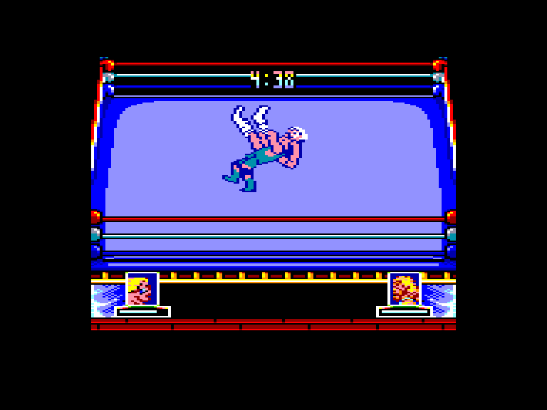 screenshot of the Amstrad CPC game WWF Wrestlemania by GameBase CPC