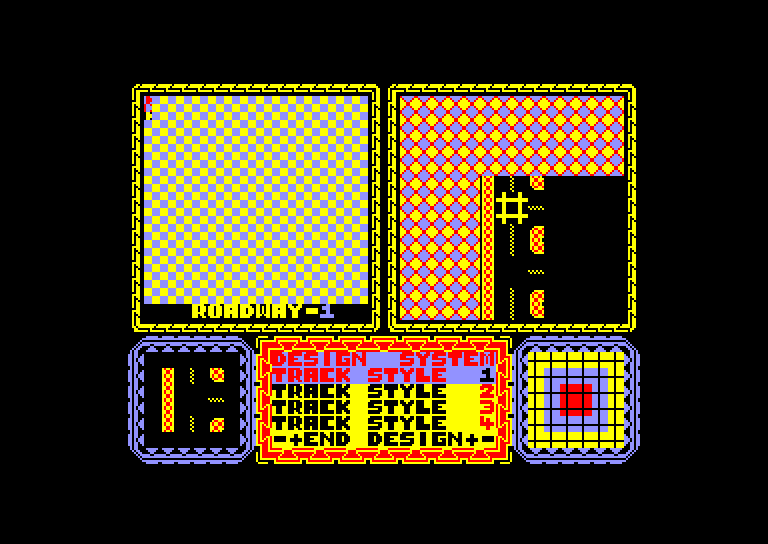 screenshot of the Amstrad CPC game War cars construction set by GameBase CPC