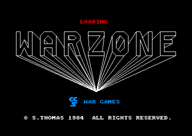 screenshot of the Amstrad CPC game War Zone by GameBase CPC