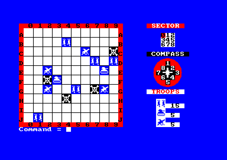 screenshot of the Amstrad CPC game War Zone by GameBase CPC