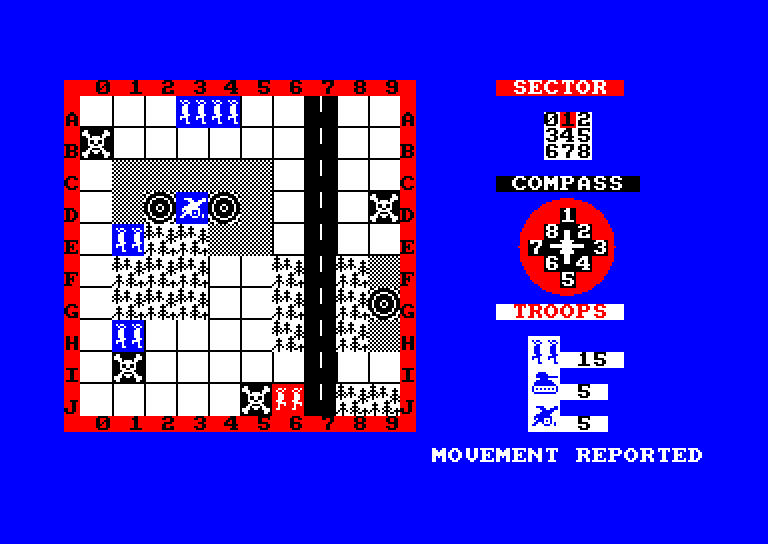 screenshot of the Amstrad CPC game War Zone by GameBase CPC