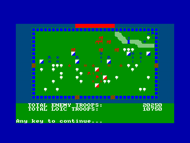 screenshot of the Amstrad CPC game War Game by GameBase CPC