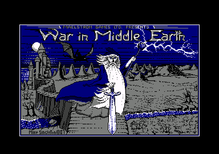 screenshot of the Amstrad CPC game War in Middle Earth by GameBase CPC