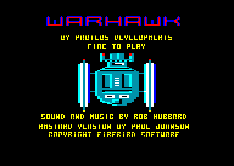 screenshot of the Amstrad CPC game Warhawk by GameBase CPC