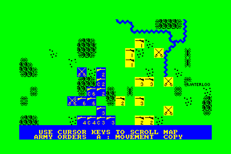 screenshot of the Amstrad CPC game Waterloo by GameBase CPC