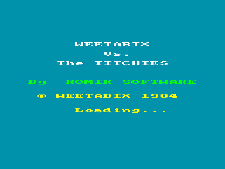 screenshot of the Amstrad CPC game Weetabix vs the Titchies by GameBase CPC