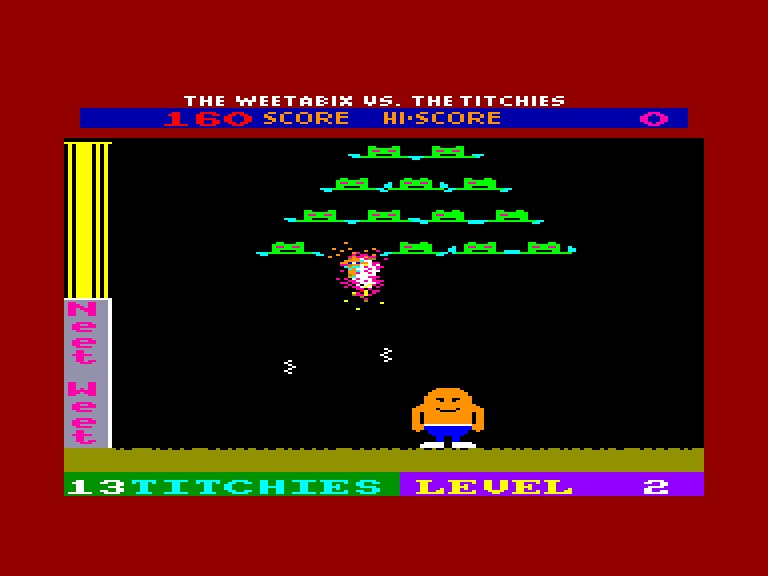 screenshot of the Amstrad CPC game Weetabix vs the Titchies by GameBase CPC