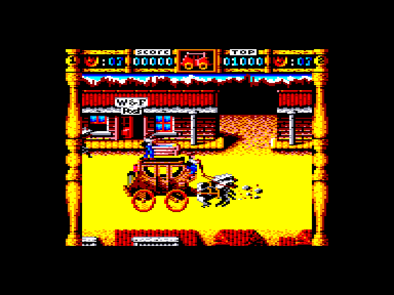 screenshot of the Amstrad CPC game Wells and Fargo by GameBase CPC