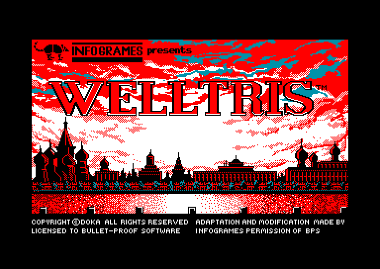 screenshot of the Amstrad CPC game Welltris by GameBase CPC