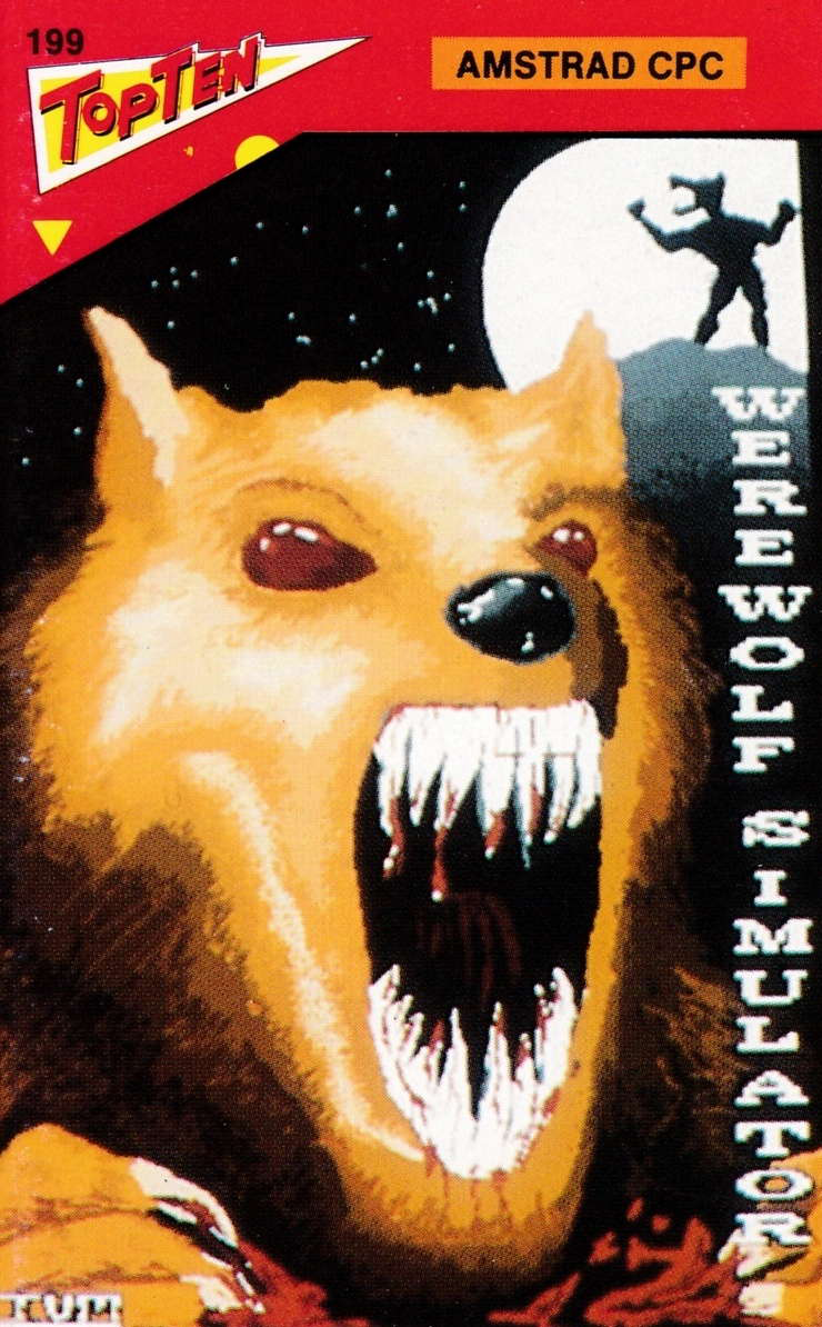 screenshot of the Amstrad CPC game Werewolf Simulator by GameBase CPC
